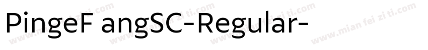 PingeF angSC-Regular字体转换
